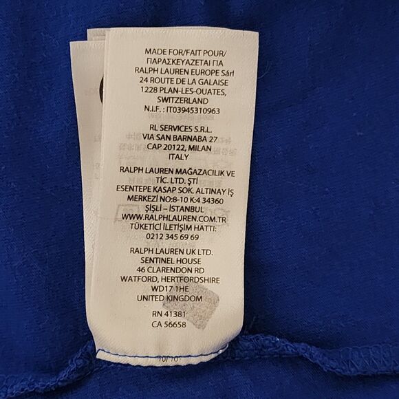 Authentic Vintage Polo Ralph Lauren Team USA Jersey T-Shirt Blue Flag Olympic MD - Picture 13 of 13